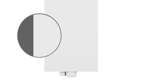 With a flat front panel