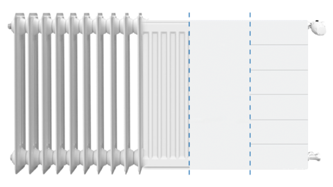 Replacement of sectional radiators